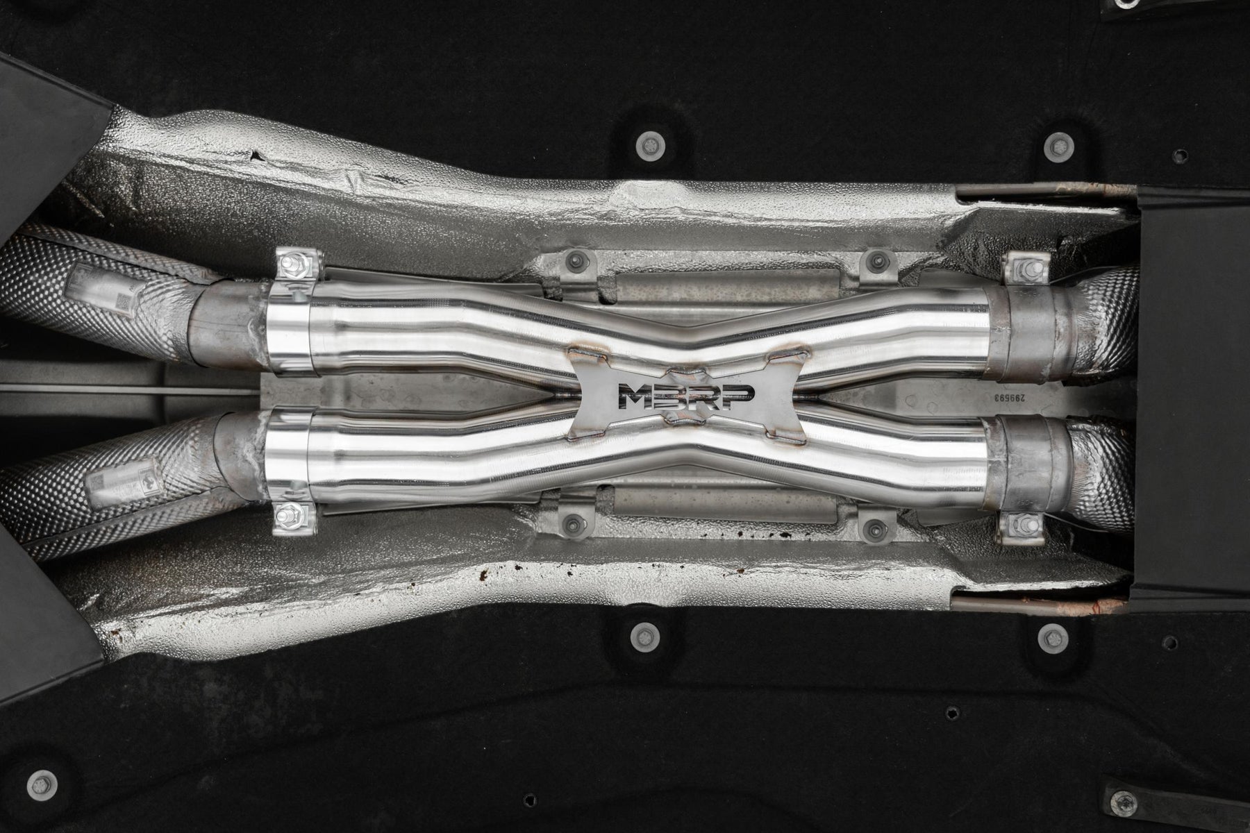 MBRP S3900304 - 12-21 Ferrari 812SF/ 812GTS F12 6.3L/6.5L V12 70mm X-Pipe Kit T304 Stainless Steel MBRP