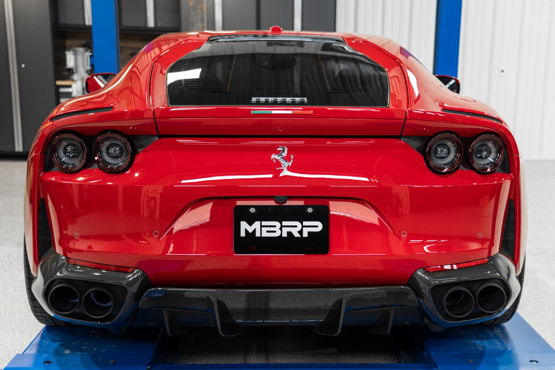 MBRP S3900304 - 12-21 Ferrari 812SF/ 812GTS F12 6.3L/6.5L V12 70mm X-Pipe Kit T304 Stainless Steel MBRP