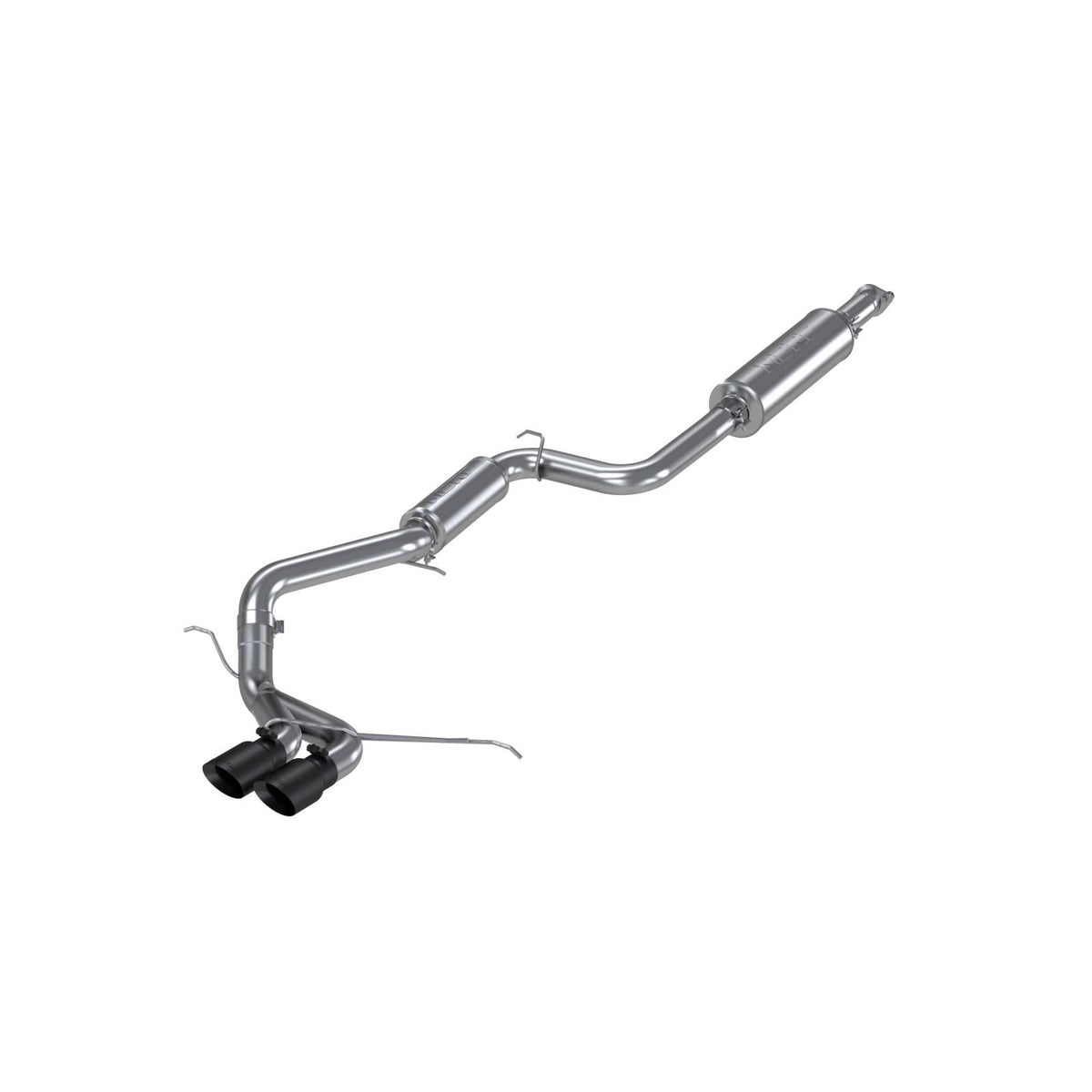 MBRP S4200409BT - 3 Inch Cat Back T409SS Exhaust System For 13-18 Ford Focus ST 2.0L EcoBoost Dual Center Outlet Black Coated Tips MBRP