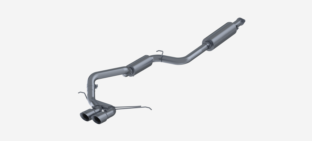 MBRP S4200AL - Aluminized Steel 3 Inch Cat Back Exhaust System Dual Center Outlet For 13-18 Ford Focus ST 2.0L EcoBoost MBRP