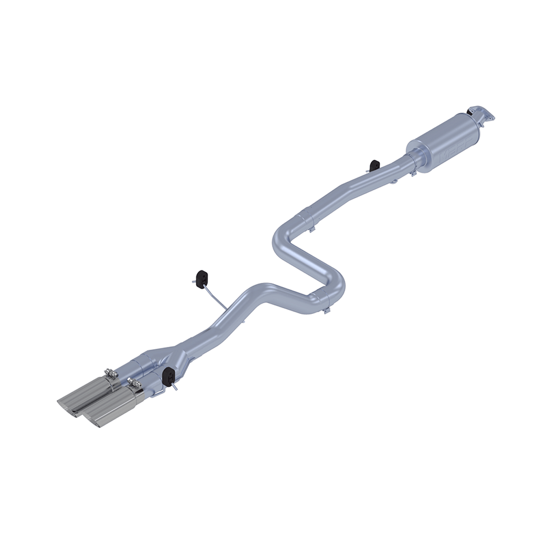 MBRP S4202AL - 3 Inch Cat Back Exhaust System Dual Outlet For 14-19 Ford Fiesta 1.6L EcoBoost Aluminized Steel MBRP