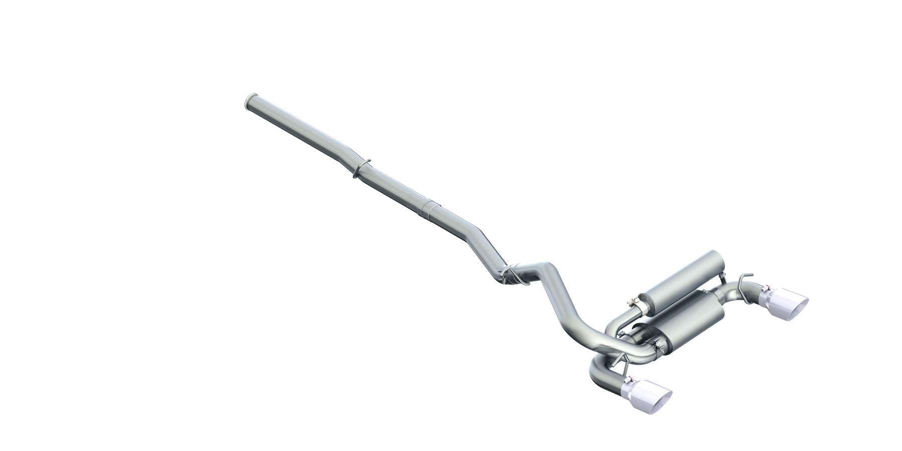 MBRP S4203409 - 3 Inch Cat Back Exhaust System Dual Outlet For 16-18 Ford Focus RS T409 Stainless Steel MBRP