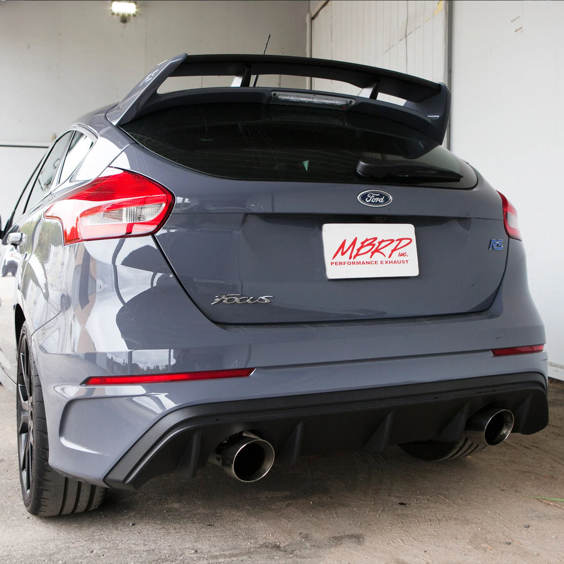 MBRP S4203AL - 3 Inch Cat Back Exhaust System Dual Outlet For 16-18 Ford Focus RS Aluminized Steel MBRP