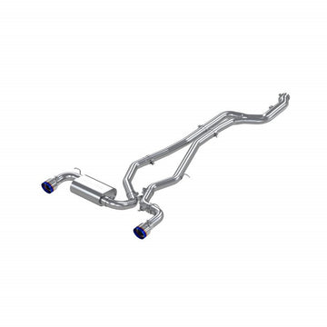 MBRP S43003BE - 20-Up Toyota Supra T304 Stainless Steel 3 inch Cat-Back Dual Rear Outlet with Burnt End Tips 2 4.5 inch T305 Burnt End Tips Included