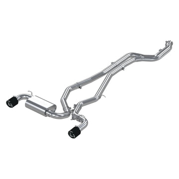 MBRP S43003CF - 20-Up Toyota Supra T304 Stainless Steel 3 inch Cat Back Dual Rear with Carbon Fiber Tips MBRP