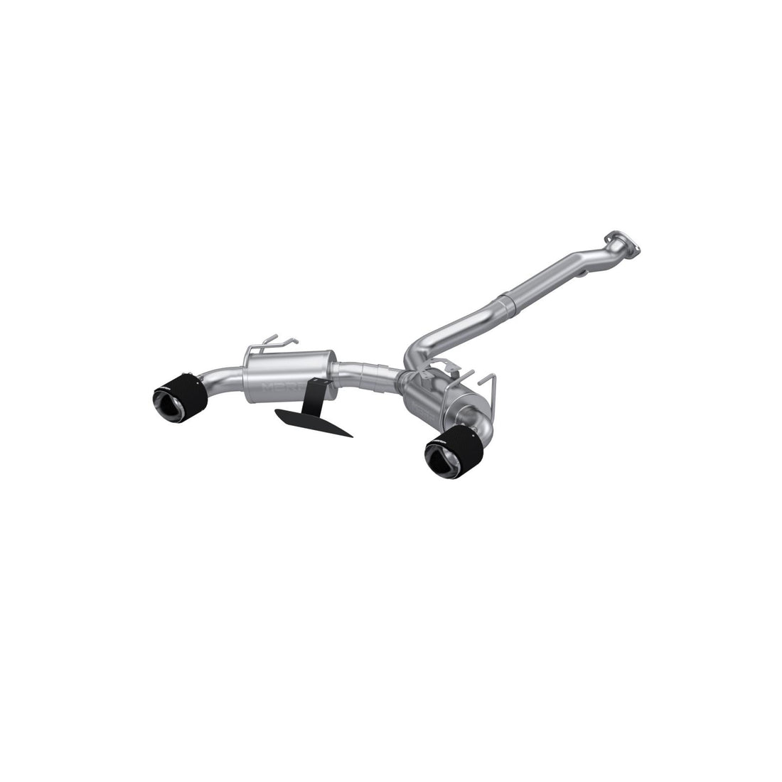 MBRP S43023CF T304 Stainless Steel 3 Inch Cat-Back Dual Split Rear Carbon Fiber Tips