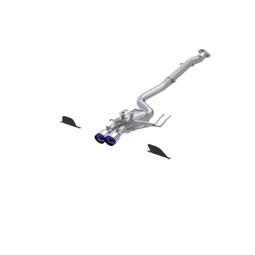 MBRP S43033BE Armor Pro T304 Stainless Steel 3 Inch Cat-Back Dual Center Rear Exit Burnt End Tips