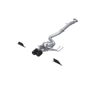 MBRP S43033CF Armor Pro T304 Stainless Steel 3 Inch Cat-Back Dual Center Rear Exit Carbon Fiber Tips
