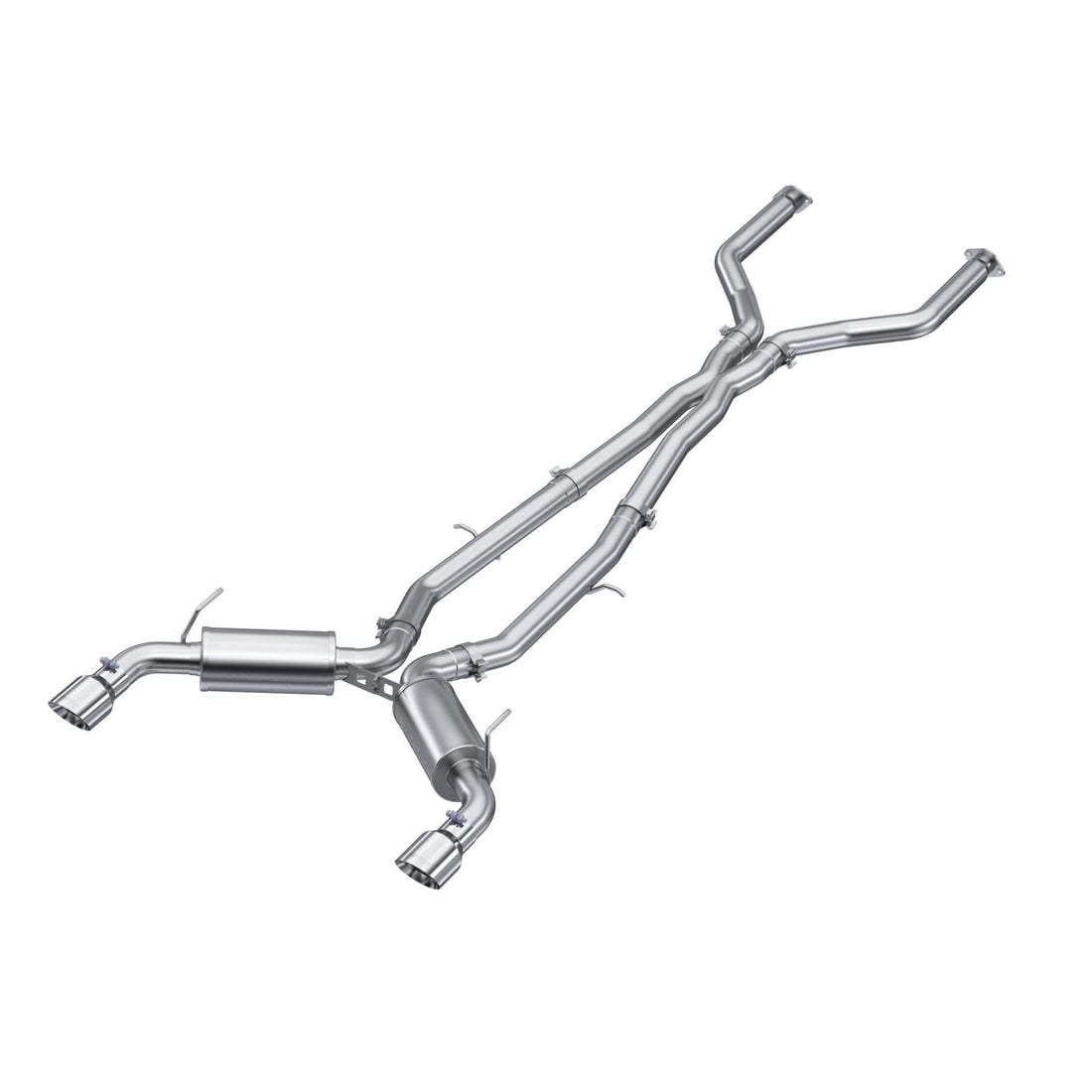 MBRP S4400304 - 3 Inch Cat Back Exhaust System Dual Rear For 16-24 Infiniti Q50 3.0L RWD/AWD T304 Stainless Steel MBRP