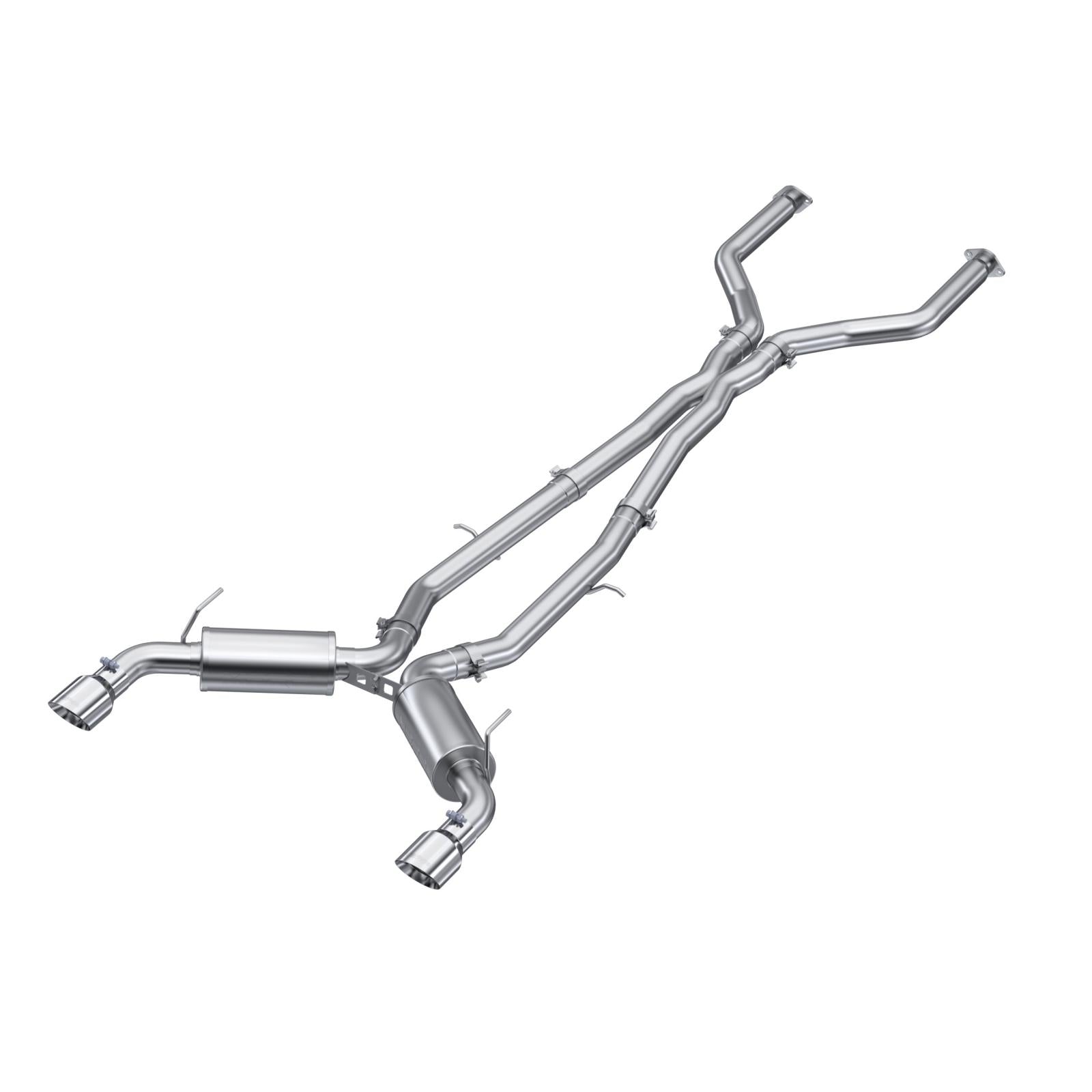 MBRP S4400304 - 3 Inch Cat Back Exhaust System Dual Rear For 16-24 Infiniti Q50 3.0L RWD/AWD T304 Stainless Steel MBRP