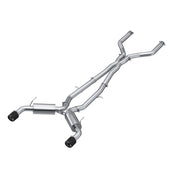 MBRP S44003CF 3 Inch Cat Back Exhaust System Dual Rear T304 Stainless Steel Carbon Fiber Tips