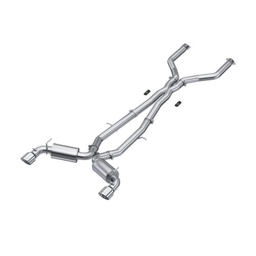 MBRP S4404304 - 3 Inch Cat Back Exhaust System Dual Rear For 17-22 Infiniti Q60 3.0L RWD/AWD T304 Stainless Steel MBRP