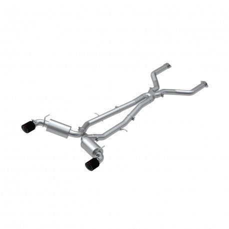 MBRP S44043CF - 3 Inch Cat Back Exhaust System Dual Rear For 17-22 Infiniti Q60 3.0L RWD/AWD T304 Stainless Steel With Carbon Fiber Tips MBRP 2