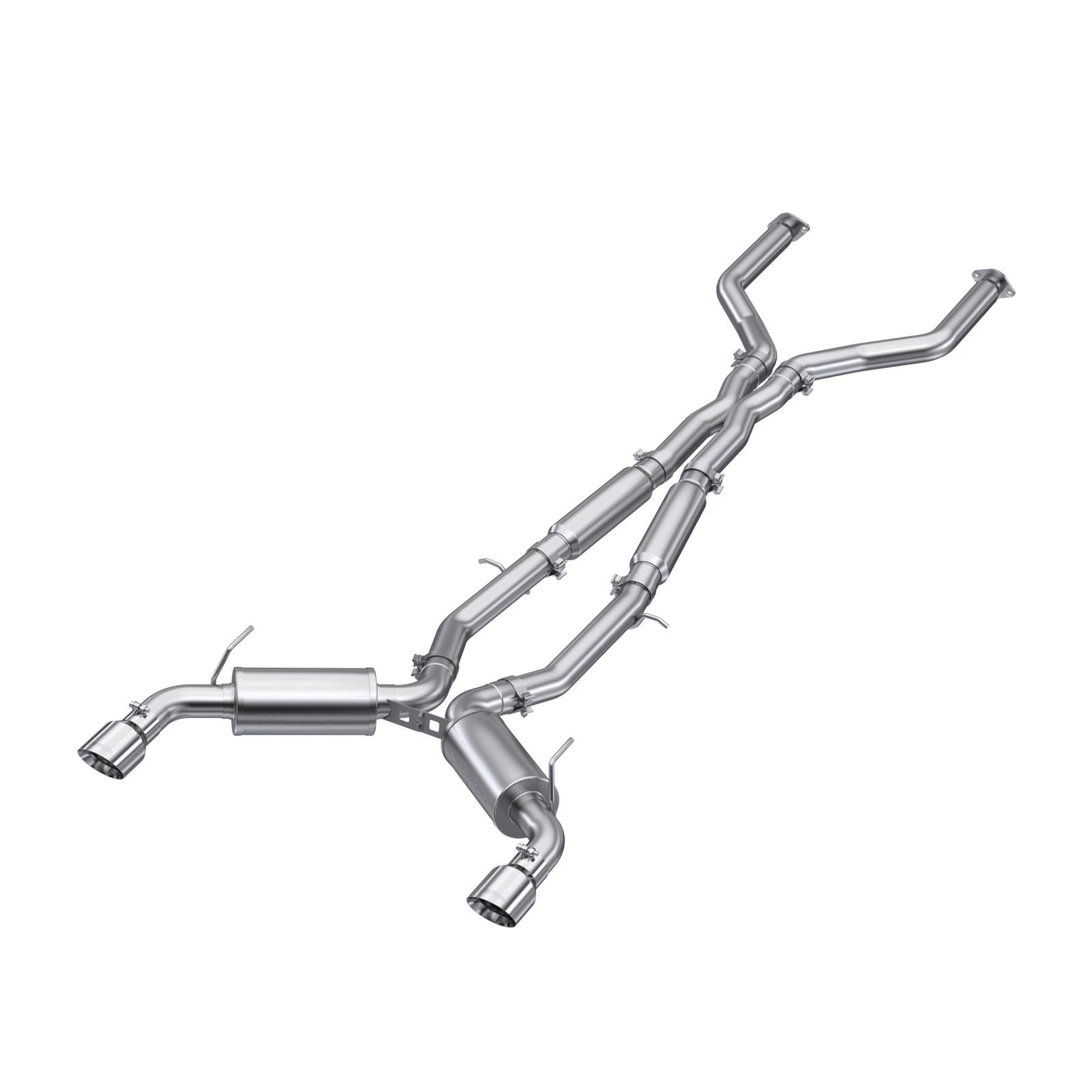MBRP S4405304 - 2016-2024 Infiniti Q50 3.0L 3 Inch Cat-Back Dual Split Rear Exit Tour Version T304 Stainless Steel MBRP 1