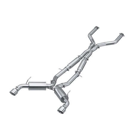 MBRP S4405304 - 2016-2024 Infiniti Q50 3.0L 3 Inch Cat-Back Dual Split Rear Exit Tour Version T304 Stainless Steel MBRP 1