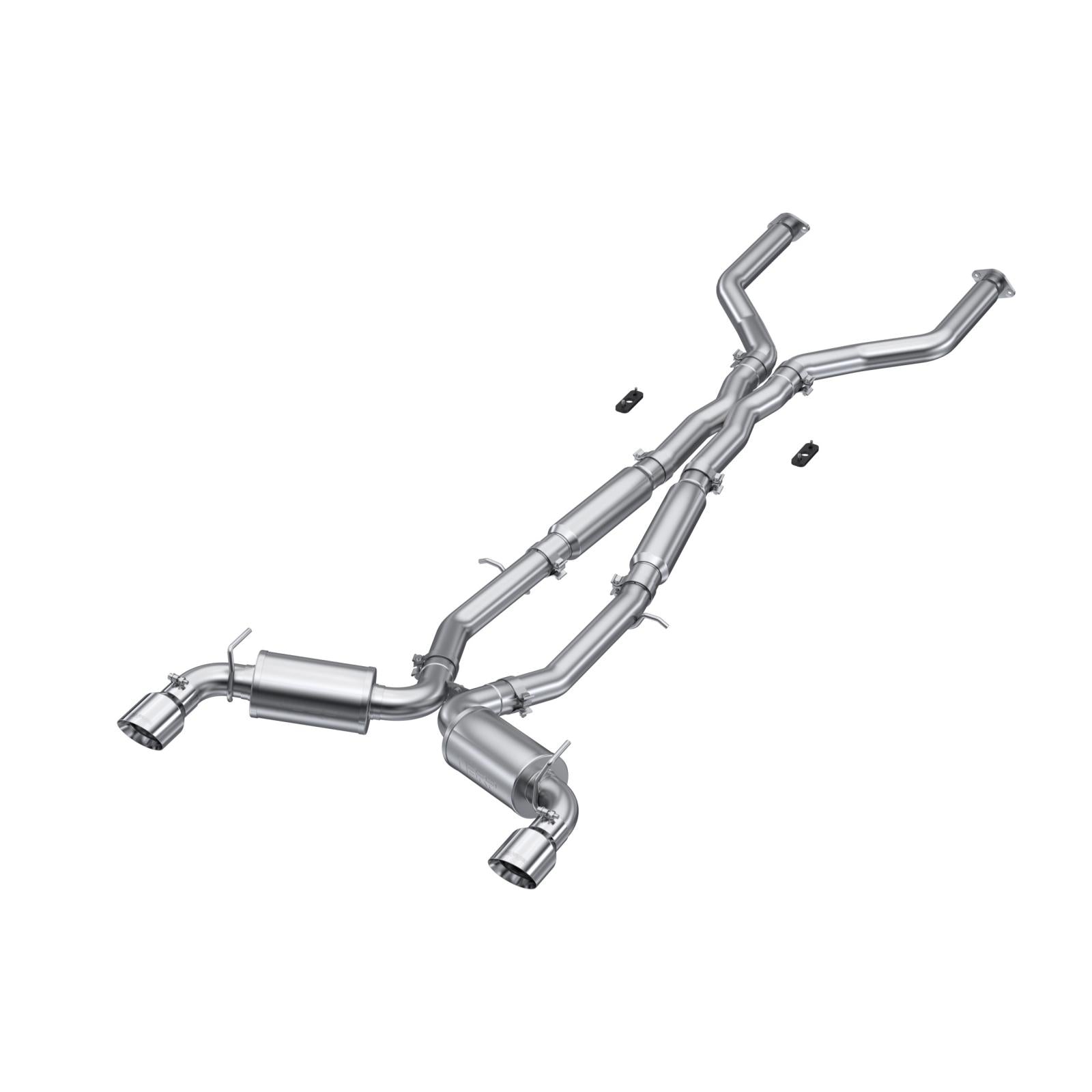 MBRP S4406304 - 2017-2022 Infiniti Q60 3.0L 3 Inch Cat-Back Dual Split Rear Exit Tour Version T304 Stainless Steel MBRP 1