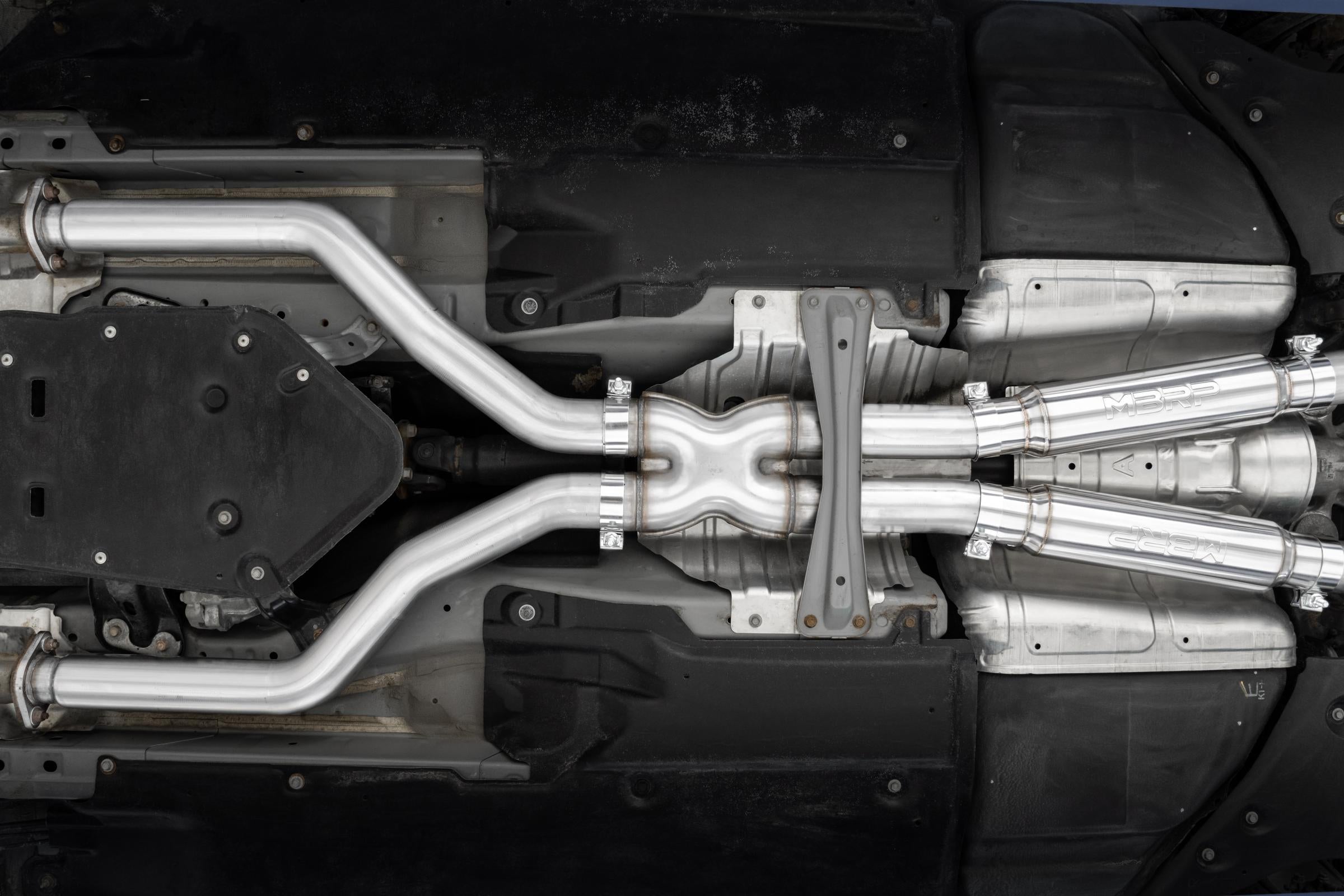 MBRP S4406304 - 2017-2022 Infiniti Q60 3.0L 3 Inch Cat-Back Dual Split Rear Exit Tour Version T304 Stainless Steel MBRP 2