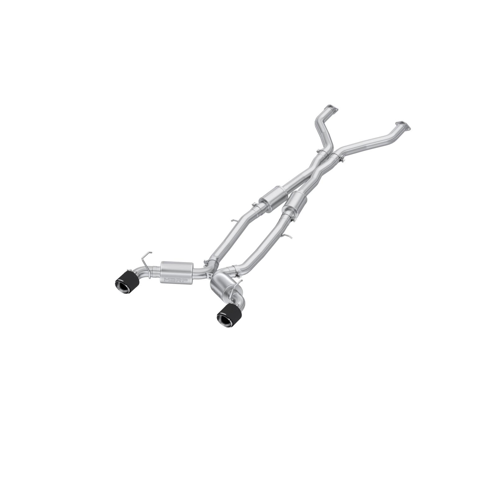 MBRP S44083CF - 2023-Up Nissan Z 3.0L Armor Pro 3 Inch Cat-Back Dual Rear Exit T304 with Carbon Fiber Tips MBRP