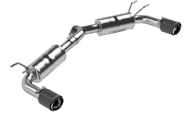 MBRP S44503CF Armor Pro T304 Stainless Steel 2.5 Inch Axle-Back Dual Split Rear Carbon Fiber Tips Street Profile