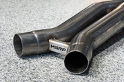 MBRP S4501304 - 2021-Up BMW M4 G82/ M3 G80 3.0L Coupe and Sedan T304 Stainless Steel 3 Inch Resonator Bypass X-Pipe MBRP