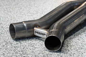 MBRP S4501304 - 2021-Up BMW M4 G82/ M3 G80 3.0L Coupe and Sedan T304 Stainless Steel 3 Inch Resonator Bypass X-Pipe MBRP