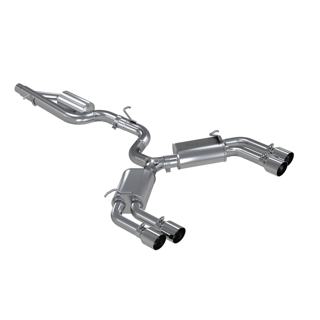 MBRP S4601304 - Audi 3 Inch Cat back Dual Rear Armor Pro Series For 15-20 Audi S3 MBRP