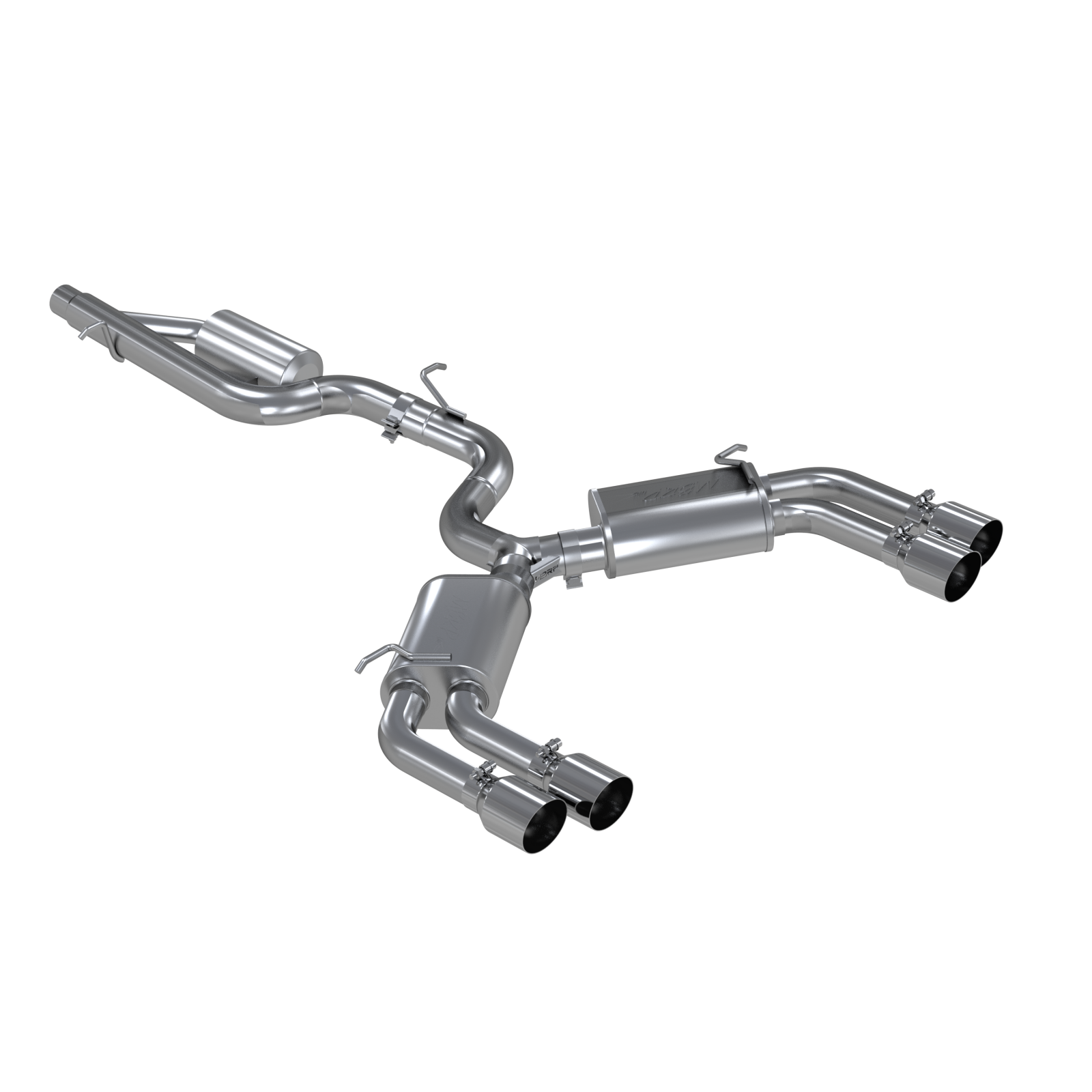 MBRP S4601304 - Audi 3 Inch Cat back Dual Rear Armor Pro Series For 15-20 Audi S3 MBRP