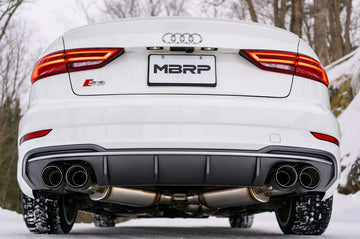 MBRP S46013CF - Audi 3 Inch Cat back Carbon Fiber Tips Armor Pro Series For 15-20 Audi S3 MBRP