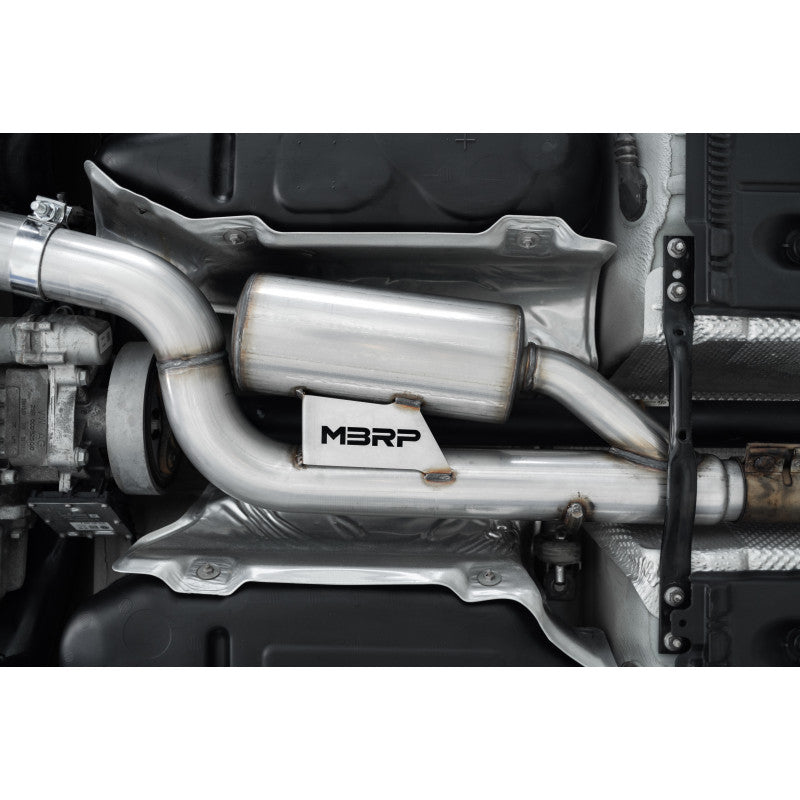 MBRP S46033CF - 2015-2019 Volkswagen Golf Armor Pro Series 3 Inch Cat Back Quad Split Rear T304 Stainless Steel with Carbon Fiber Tips Exhaust System MBRP 2
