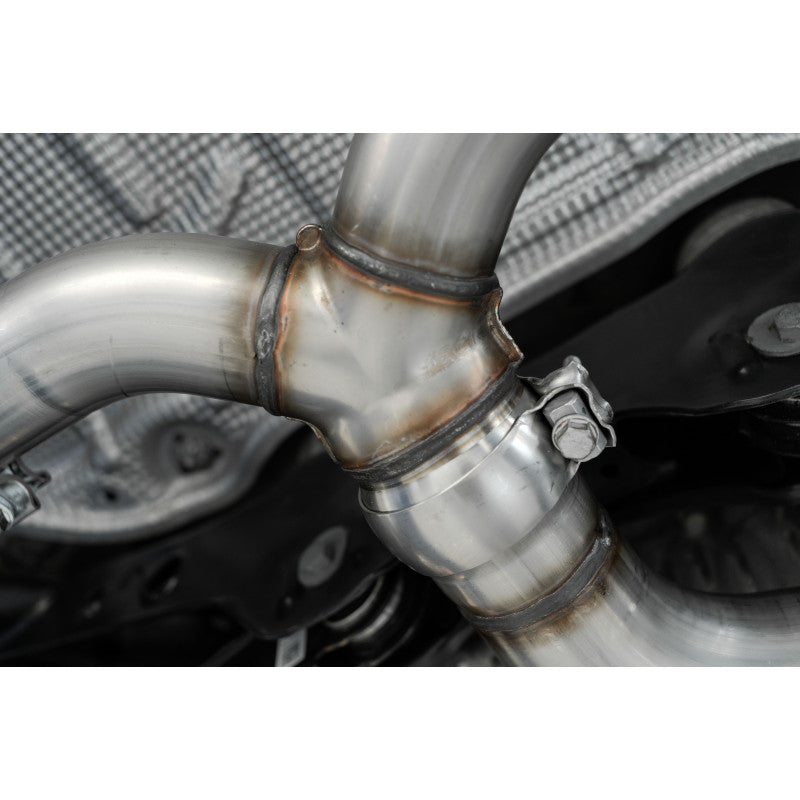 MBRP S46033CF - 2015-2019 Volkswagen Golf Armor Pro Series 3 Inch Cat Back Quad Split Rear T304 Stainless Steel with Carbon Fiber Tips Exhaust System MBRP 5