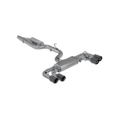 MBRP S46053CF - 2015-21VW Golf R T304 Stainless Steel 3 inch Cat-Back Active Quad Rear Exit with Carbon Fiber Tips MBRP 1