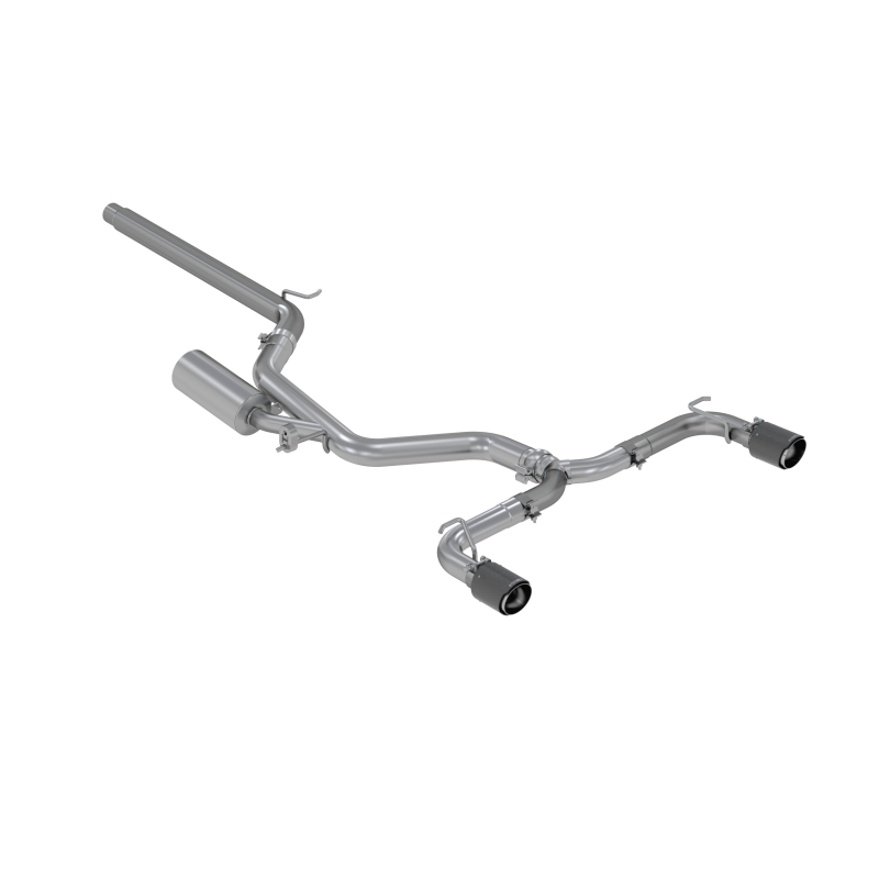 MBRP S46063CF - 2015-2021 Volkswagen Golf Armor Pro Series 3 Inch Cat Back Dual Split Rear Exit T304 Stainless Steel with Carbon Fiber Tips Exhaust System MBRP 1