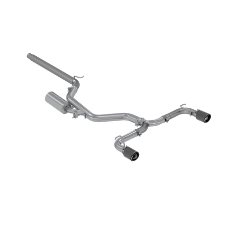 MBRP S46063CF - 2015-2021 Volkswagen Golf Armor Pro Series 3 Inch Cat Back Dual Split Rear Exit T304 Stainless Steel with Carbon Fiber Tips Exhaust System MBRP 1
