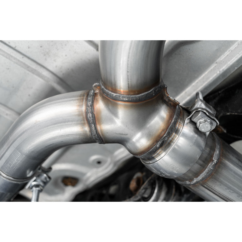 MBRP S46063CF - 2015-2021 Volkswagen Golf Armor Pro Series 3 Inch Cat Back Dual Split Rear Exit T304 Stainless Steel with Carbon Fiber Tips Exhaust System MBRP 4