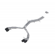 MBRP S46073CF - T304 Stainless Steel 2.5 Inch Resonator Back Dual Rear Quad Carbon Fiber Tips 18-Up Audi S5 Coupe/S4 Sedan MBRP