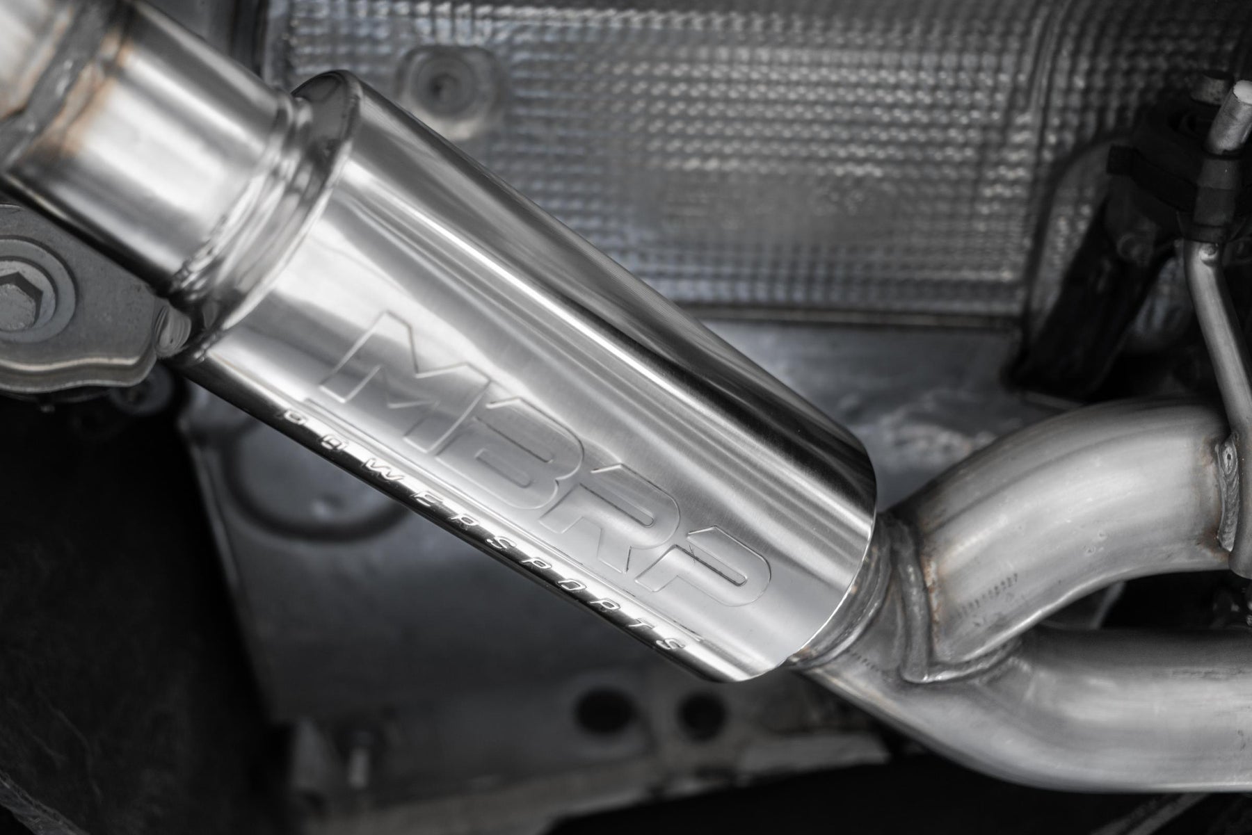 MBRP S46073CF - T304 Stainless Steel 2.5 Inch Resonator Back Dual Rear Quad Carbon Fiber Tips 18-Up Audi S5 Coupe/S4 Sedan MBRP