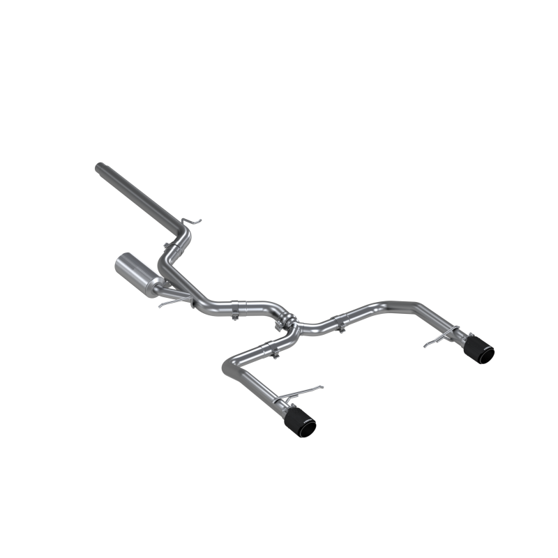 MBRP S46083CF Armor Pro Series 3 Inch Cat Back Dual Rear Exit T304 Stainless Steel Carbon Fiber Tips Exhaust System