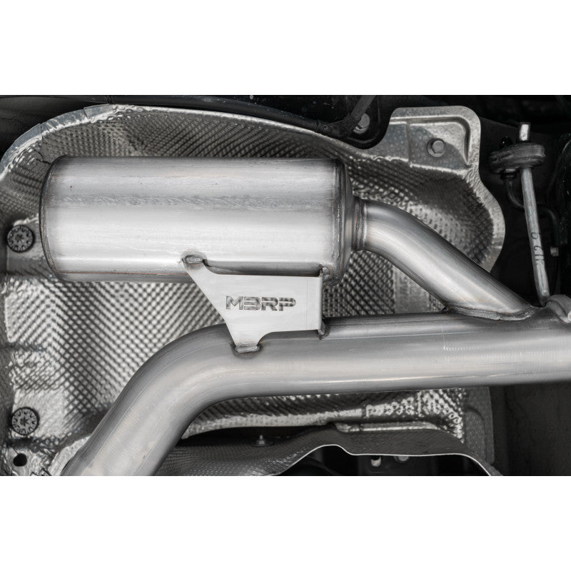 MBRP S46083CF Armor Pro Series 3 Inch Cat Back Dual Rear Exit T304 Stainless Steel Carbon Fiber Tips Exhaust System