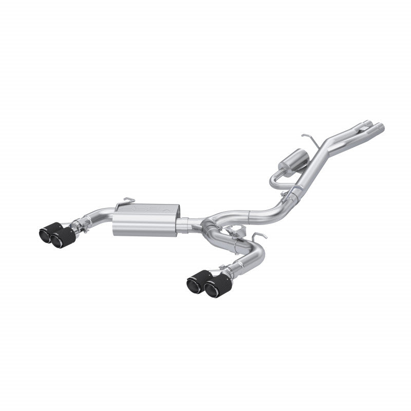 MBRP S46103CF - 2017-2020 Audi RS3 2.5T T304 Stainless Steel 3 Inch Cat-Back Dual Split Rear with Carbon Fiber Tips MBRP