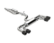 MBRP S46133CF - 2022-Up Volkswagen Golf R MK8 T304 Stainless Steel 3 Inch Cat-Back 2.5 Inch Quad Rear Exit with Carbon Fiber Tips Active Exhaust MBRP 1