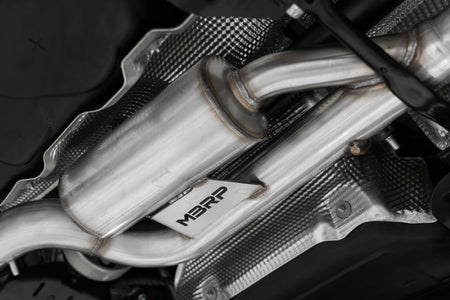 MBRP S46133CF - 2022-Up Volkswagen Golf R MK8 T304 Stainless Steel 3 Inch Cat-Back 2.5 Inch Quad Rear Exit with Carbon Fiber Tips Active Exhaust MBRP 3