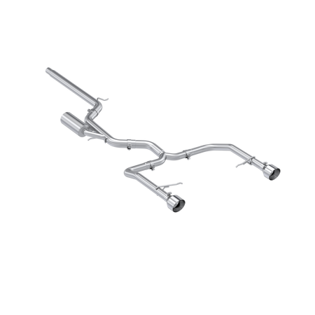 MBRP S4615304 - 2022-Up Volkswagen Jetta GLI 2.0 TSI T304 Stainless Steel 3 Inch Cat-Back 2.5 Inch Dual Split Rear Street Profile MBRP 1