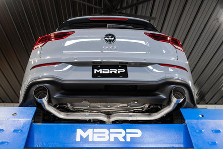 MBRP S46173CF - 2022-Up Volkswagen Golf GTI MK8 T304 Stainless Steel 3 Inch Cat-Back 2.5 Inch Dual Split Rear with Carbon Fiber Tips MBRP 5