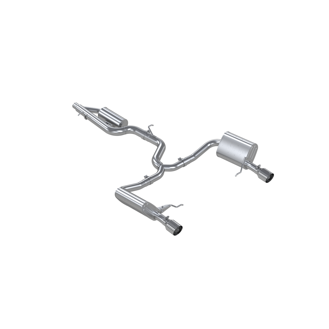 MBRP S4618304 Armor Pro T304SS 3 Inch Cat-Back 2.5 Inch Dual Split Rear