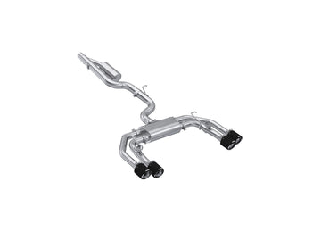 MBRP S46193CF Armor Pro 3 Inch Cat-Back 2.5 Inch Quad Rear Exit Active Exhaust System Carbon Fiber Tips