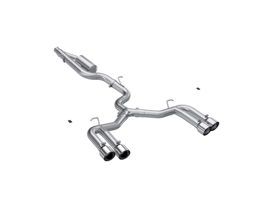 MBRP S4620304 - 2022-Up Audi S3 Armor Pro 3 Inch Cat-Back Exhaust System with Quad Mirror Polished Tips, Valve Delete MBRP