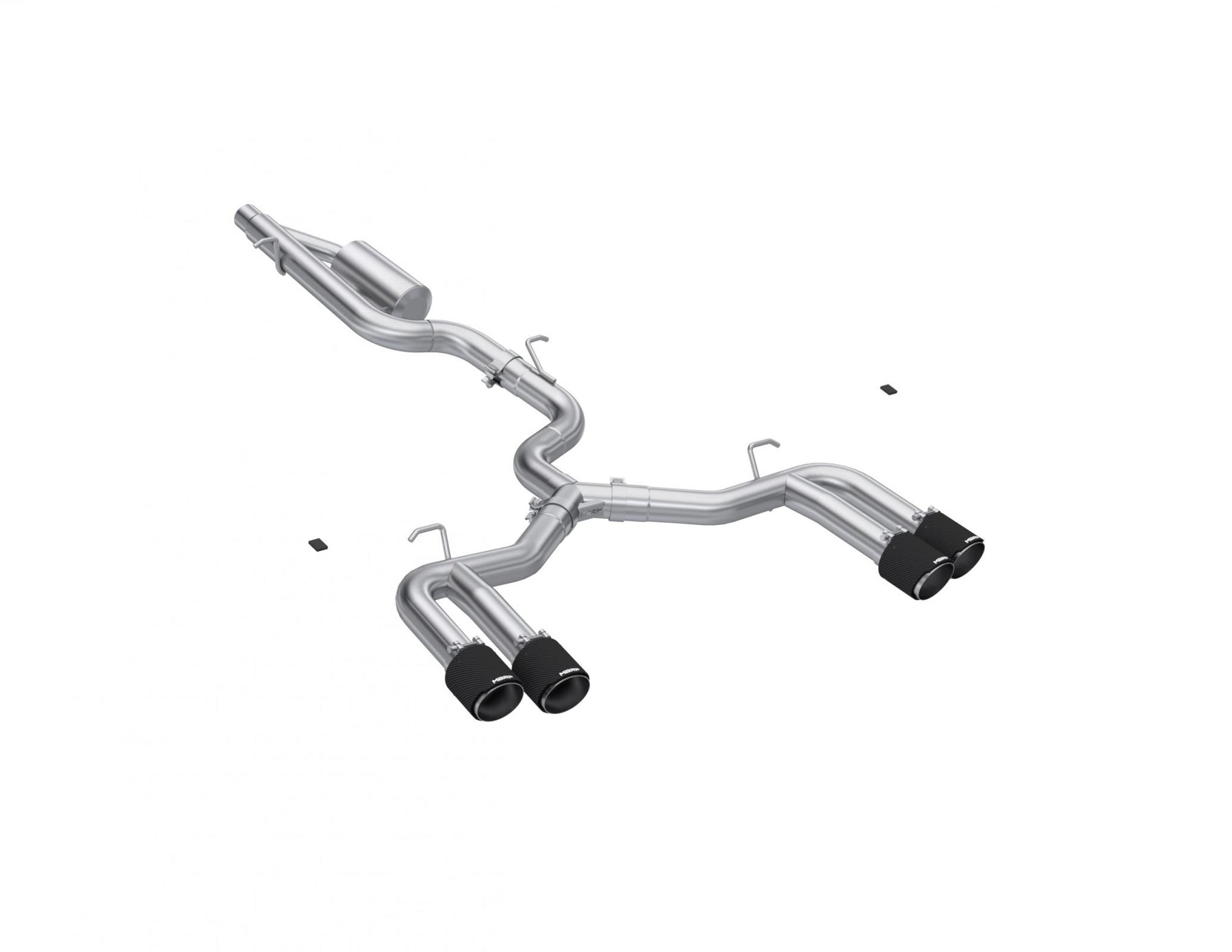 MBRP S46203CF - 2022-Up Audi S3 Armor Pro 3 Inch Cat-Back Exhaust System with Quad Carbon Fiber Tips, Valve Delete MBRP