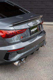 MBRP S46203CF - 2022-Up Audi S3 Armor Pro 3 Inch Cat-Back Exhaust System with Quad Carbon Fiber Tips, Valve Delete MBRP