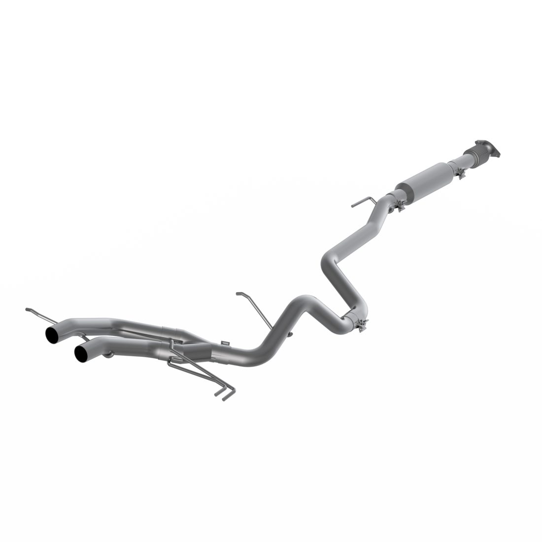 MBRP S4702AL - 2.5 Inch Cat Back Exhaust System Dual Exit For 13-18 Hyundai Veloster Turbo Aluminized Steel MBRP