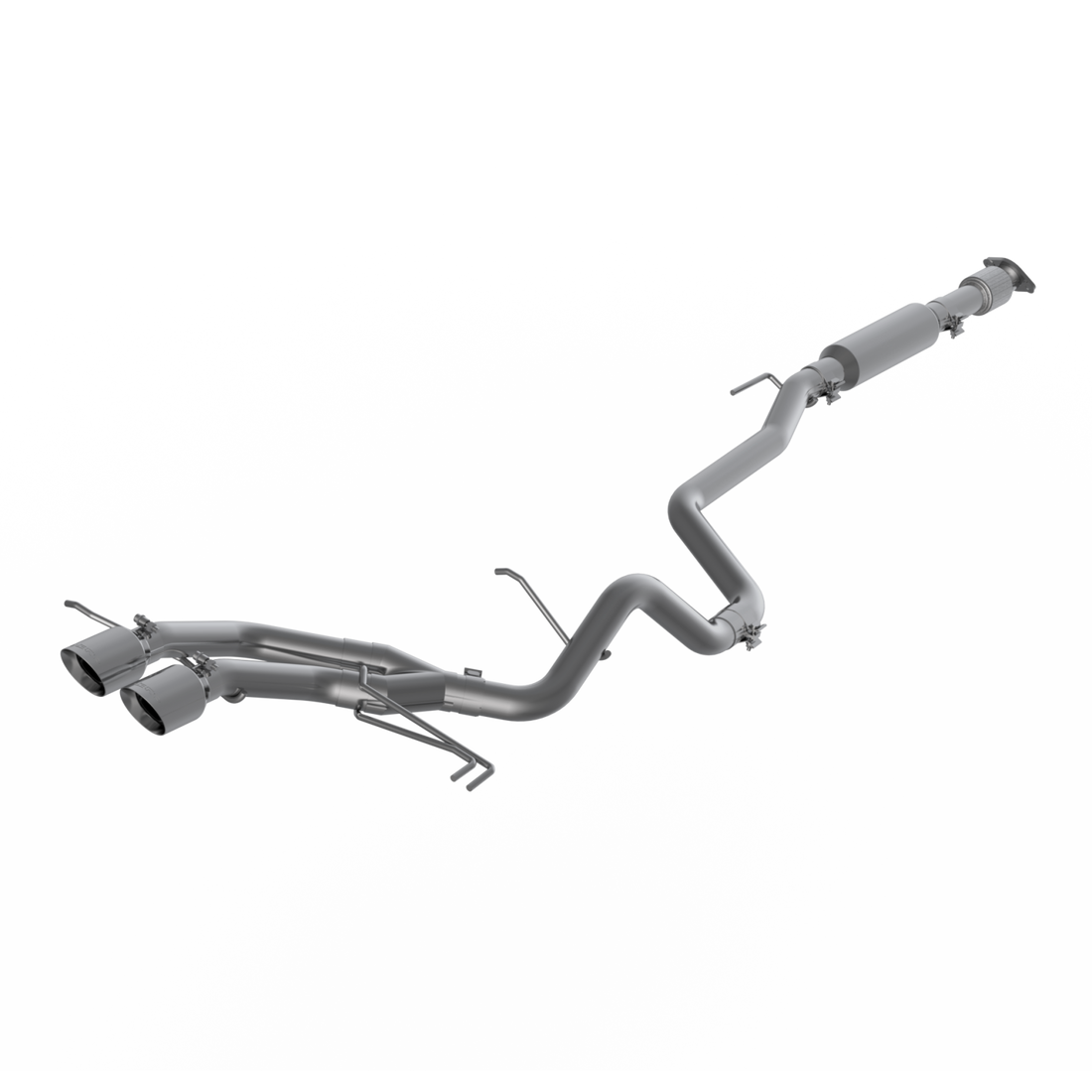 MBRP S4703304 - 2.5 Inch Cat Back Exhaust System Dual Exit For 13-18 Hyundai Veloster Turbo T304 Stainless Steel With Tips MBRP